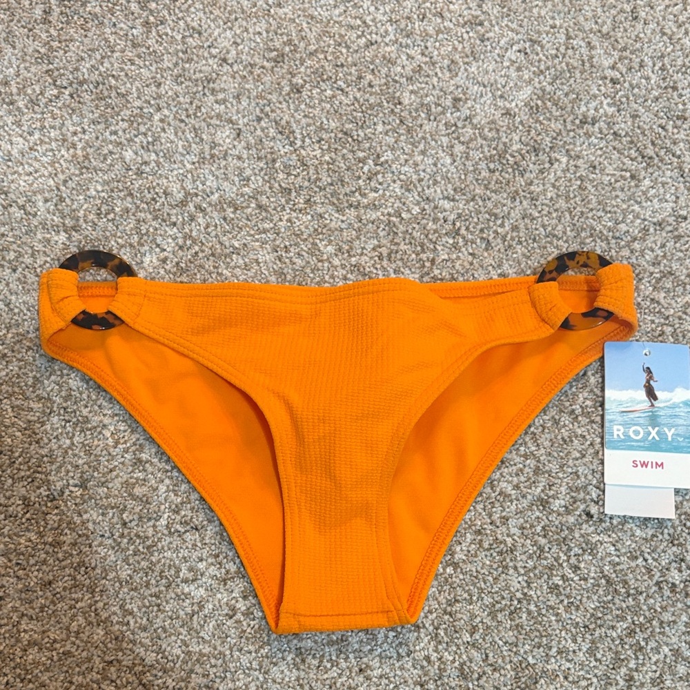 Roxy Size Small Orange Bikini Bottoms New With Tags - Picture 2 of 5